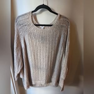 J.Jill sand white top sweater